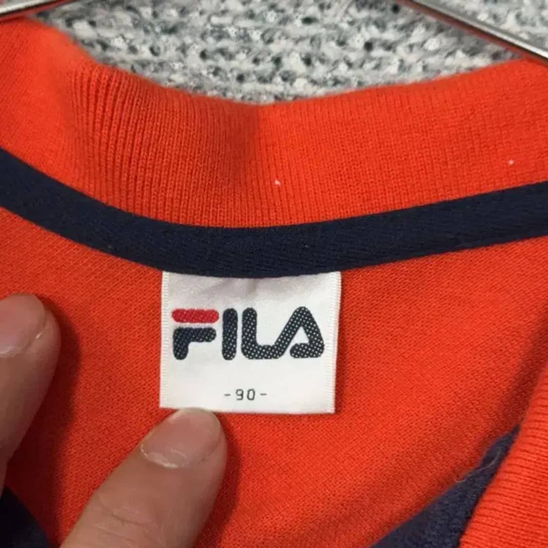 휠라 오렌지 로고 기능성 반팔 카라티 90 상품이미지5