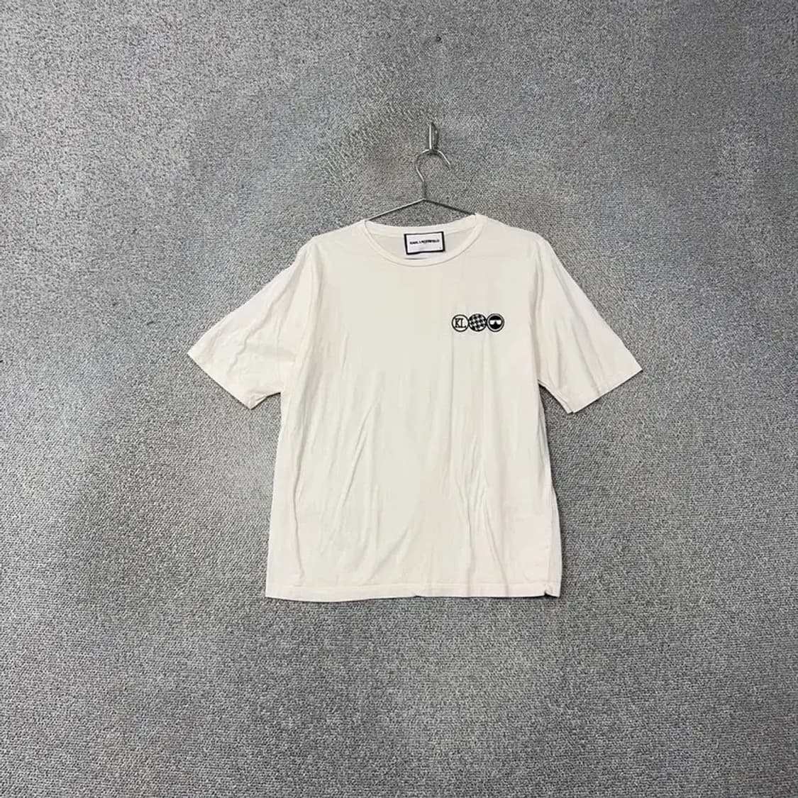 칼라거펠트 프린팅 캐주얼 오버핏 반팔티 77 상품이미지1