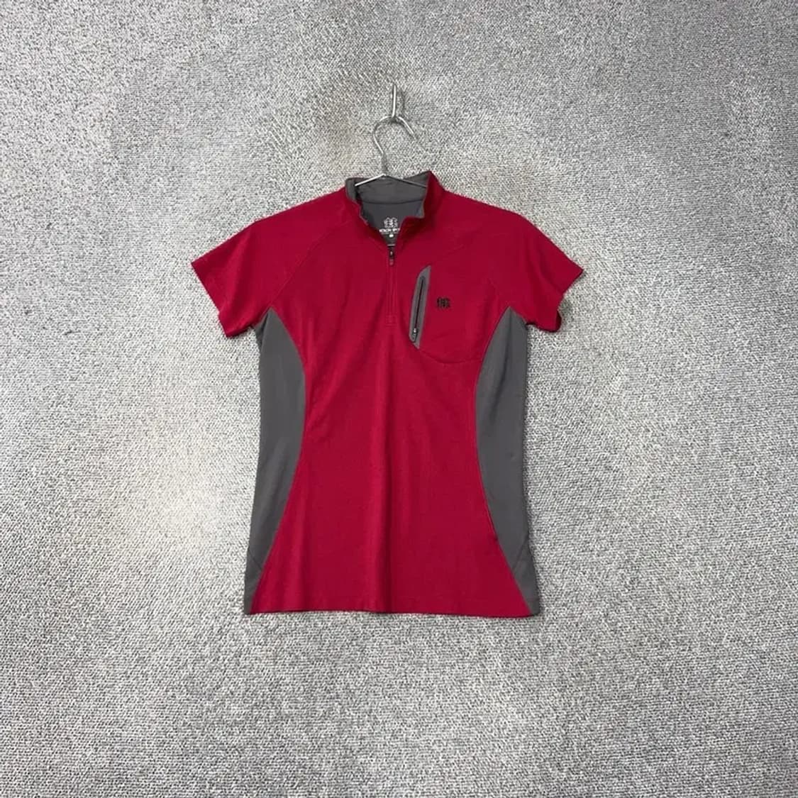 코오롱 레드 여성 등산 기능성 반집업 반팔티 85 상품이미지1