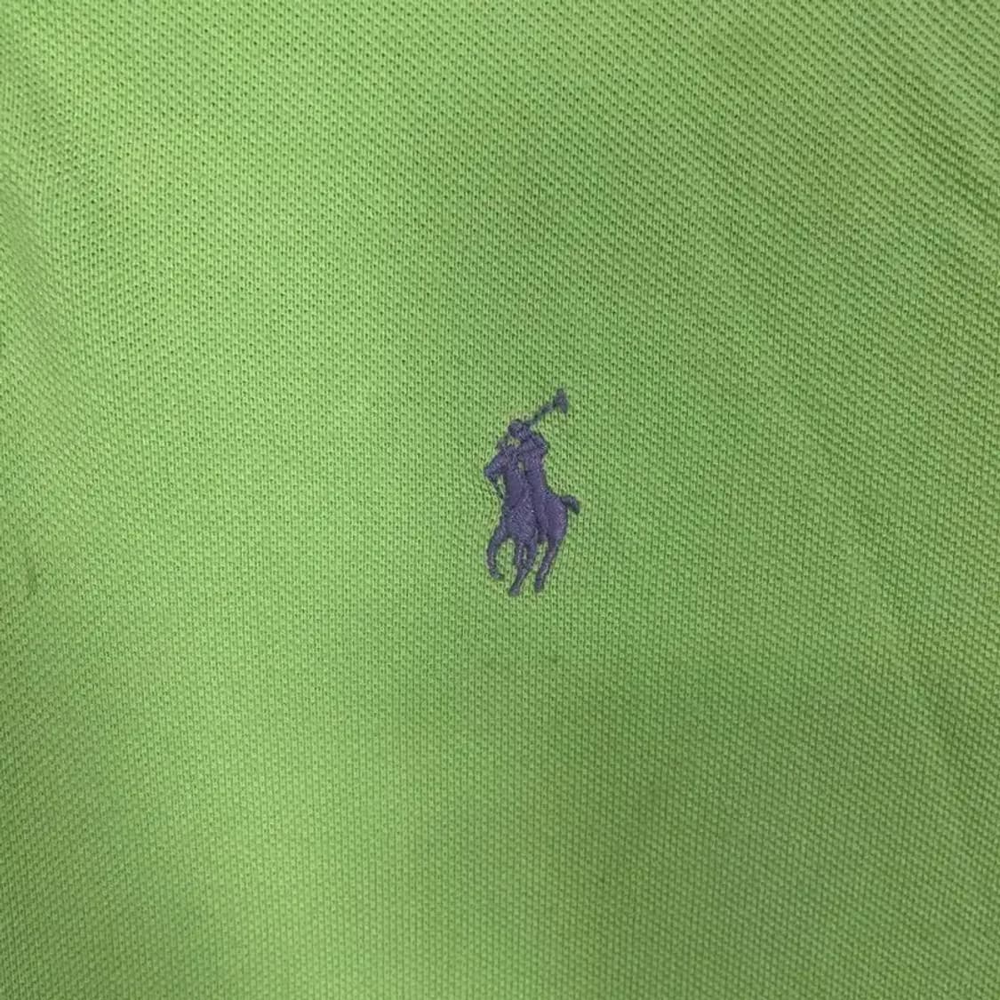 폴로 랄프로렌 슬림핏 라이트 그린 카라티 M 상품이미지3