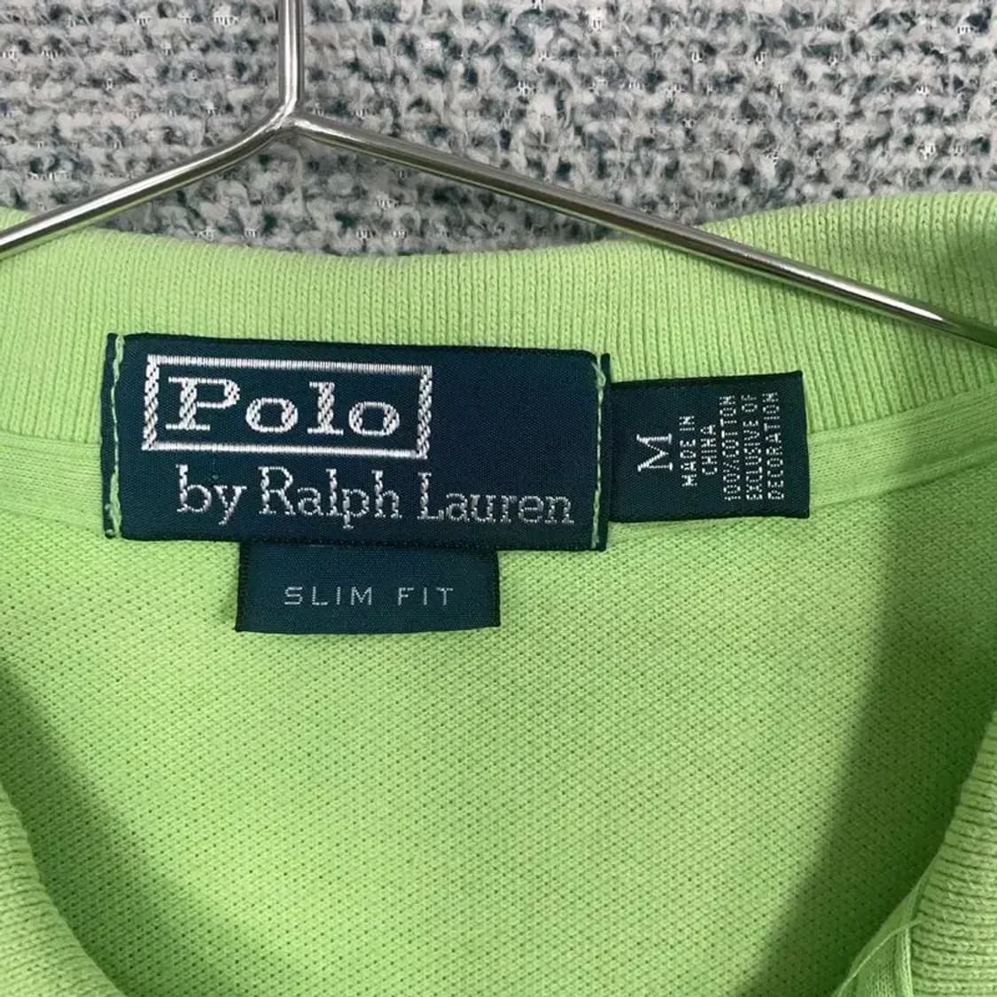 폴로 랄프로렌 슬림핏 라이트 그린 카라티 M 상품이미지4