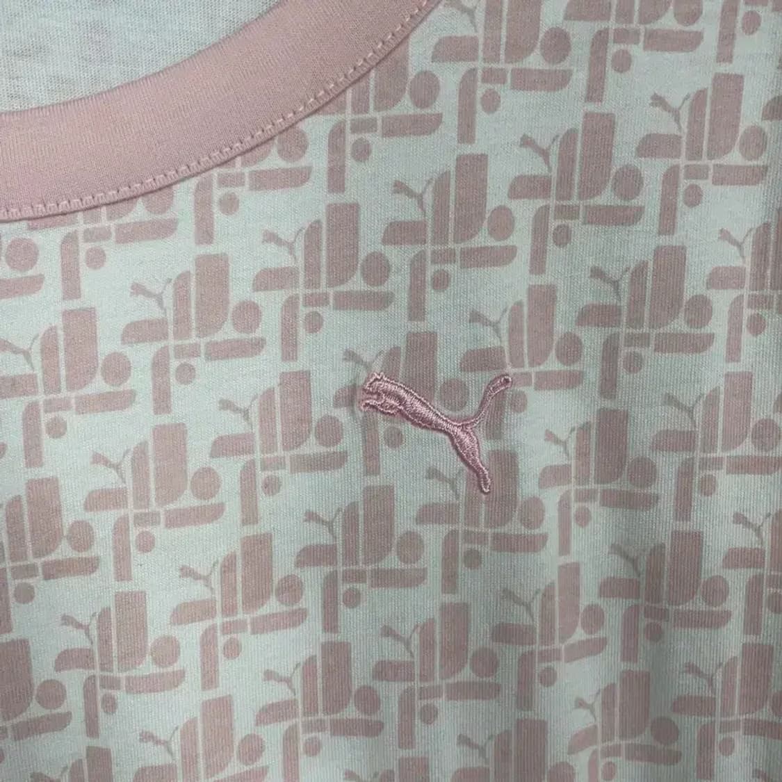 푸마 빈티지 Y2K 라이트 핑크 반팔 티 S 상품이미지6