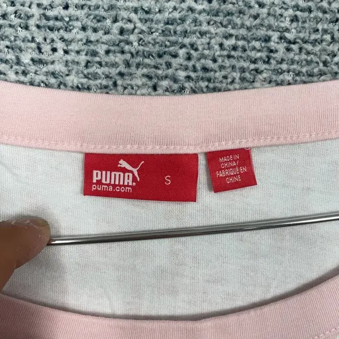 푸마 빈티지 Y2K 라이트 핑크 반팔 티 S 상품이미지7