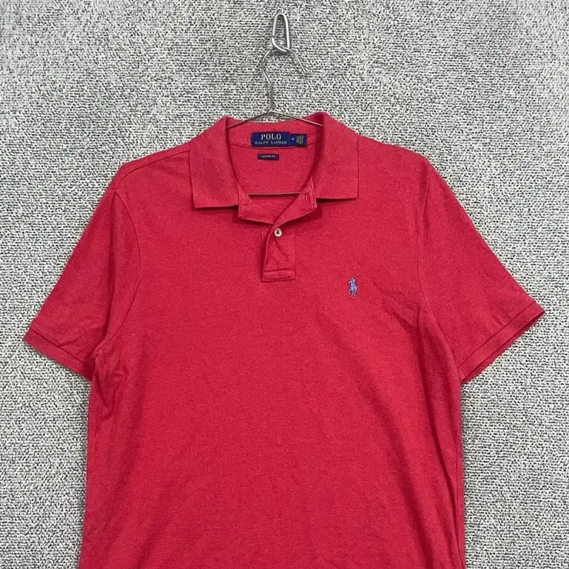 폴로 랄프로렌 클래식핏 레드 카라티 M 상품이미지3