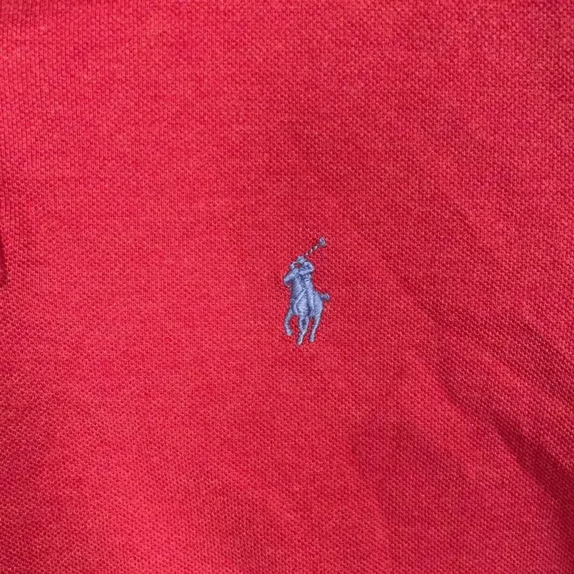 폴로 랄프로렌 클래식핏 레드 카라티 M 상품이미지6