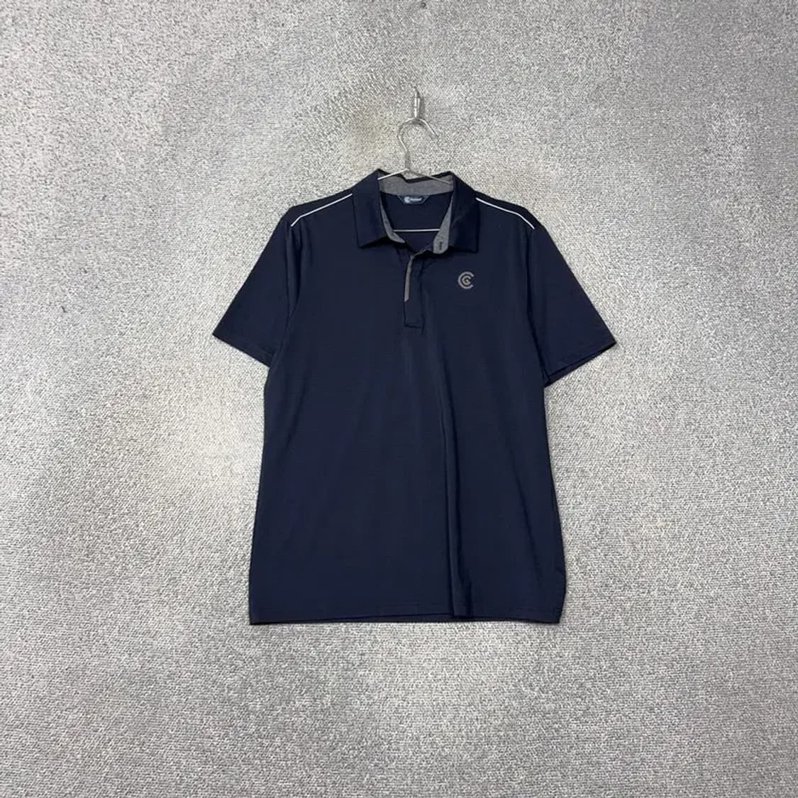 클리블랜드 골프 네이비 로고 기능성 남성 반팔 카라티 L(105) 상품이미지1