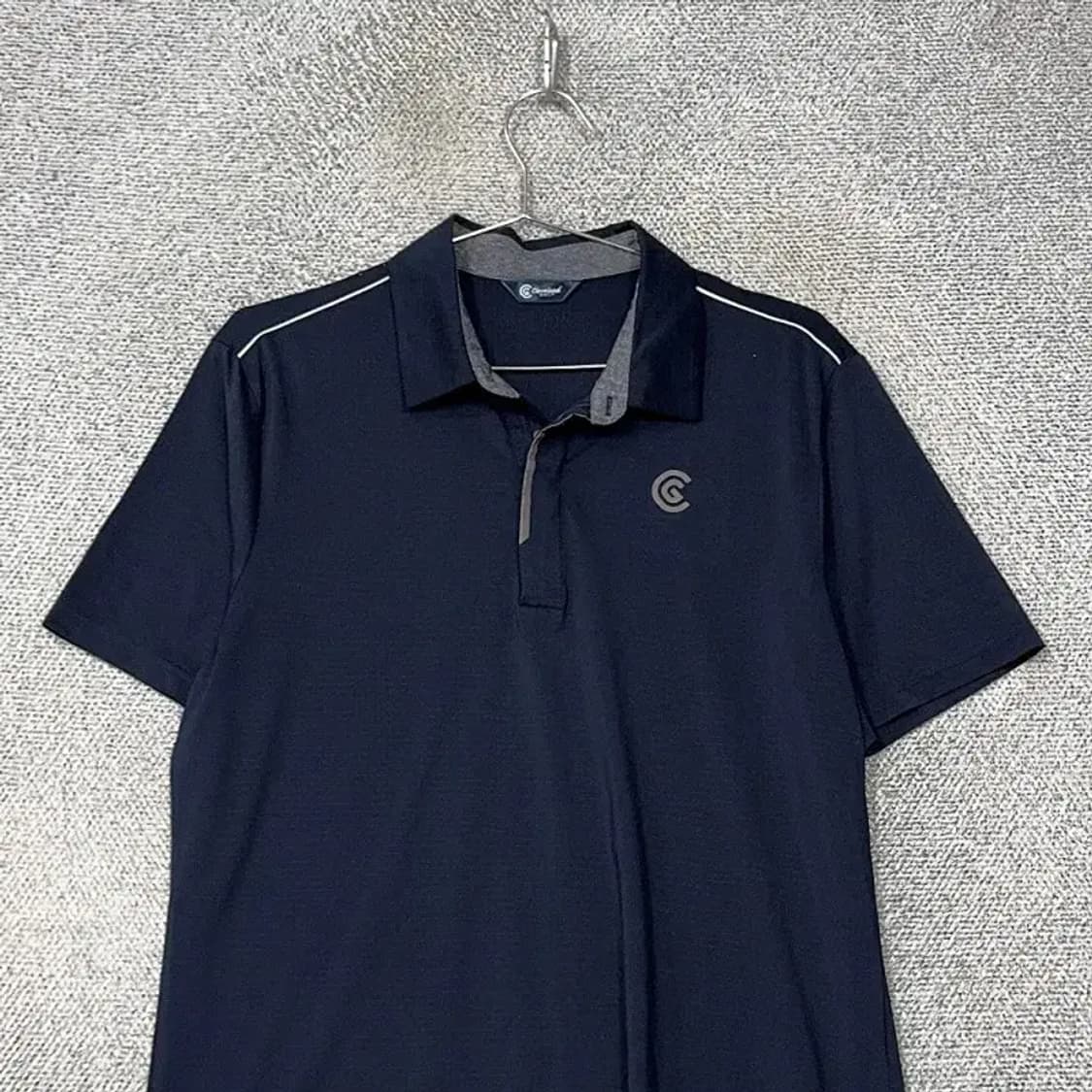 클리블랜드 골프 네이비 로고 기능성 남성 반팔 카라티 L(105) 상품이미지3