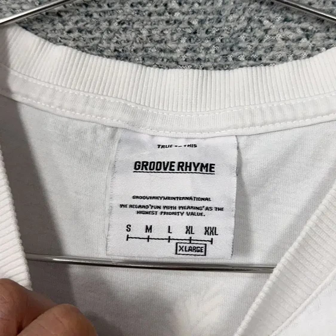 그루브라임 야자수 프린팅 화이트 반팔 티 XL 상품이미지3