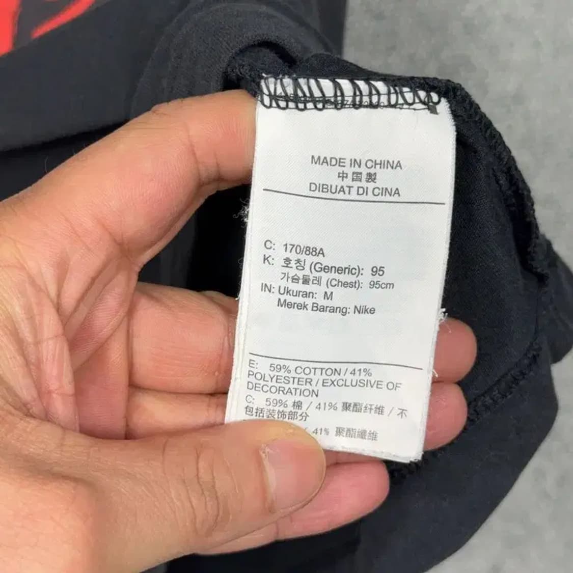 나이키 빈티지 프린팅 블랙 반팔 티 M 상품이미지4