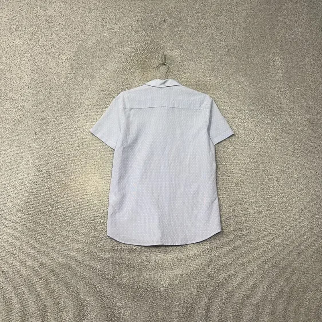 해지스 체크 라이트 블루 로고 반팔 셔츠 95 상품이미지2