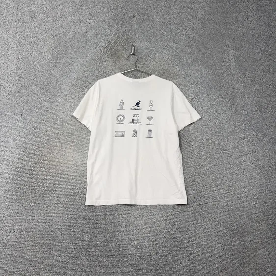 캉골 화이트 로고 캐주얼 반팔 티 M 상품이미지2