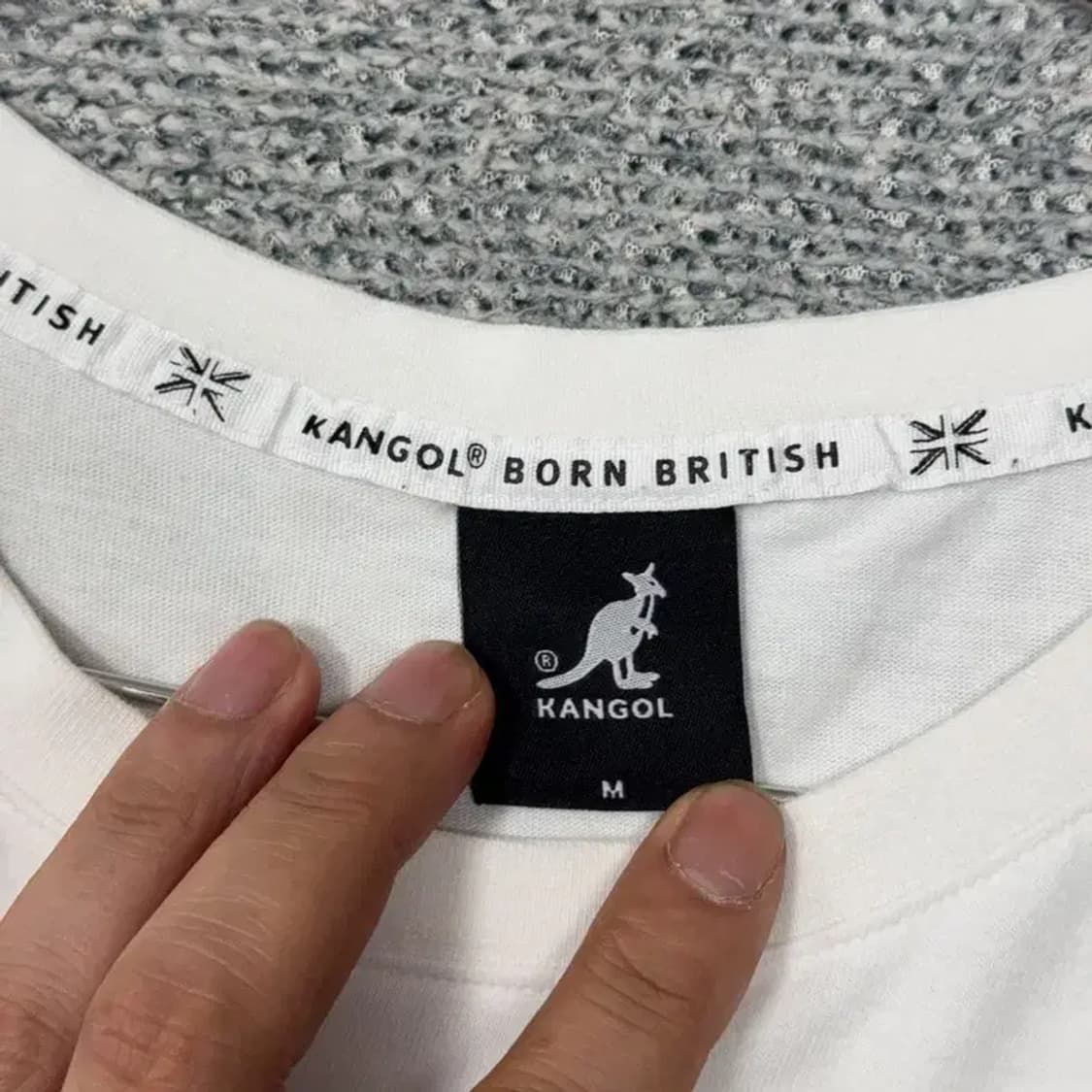 캉골 화이트 로고 캐주얼 반팔 티 M 상품이미지3