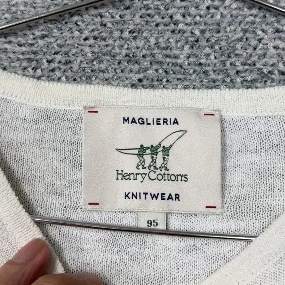 헨리코튼 니트웨어 남성 스트라이프 반팔티 95 상품이미지3