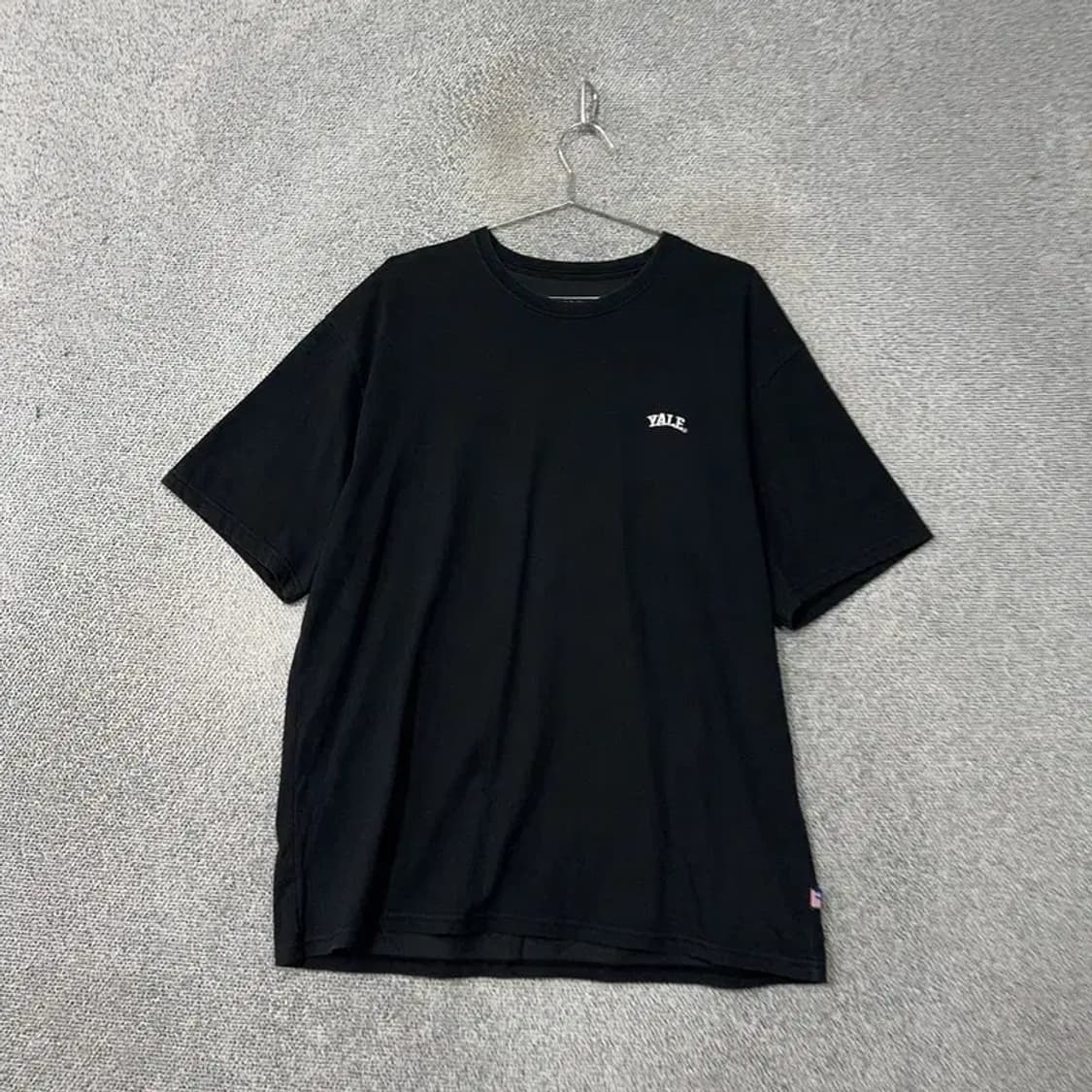 예일 블랙 로고 기능성 루즈핏 반팔 티 XXL 상품이미지1