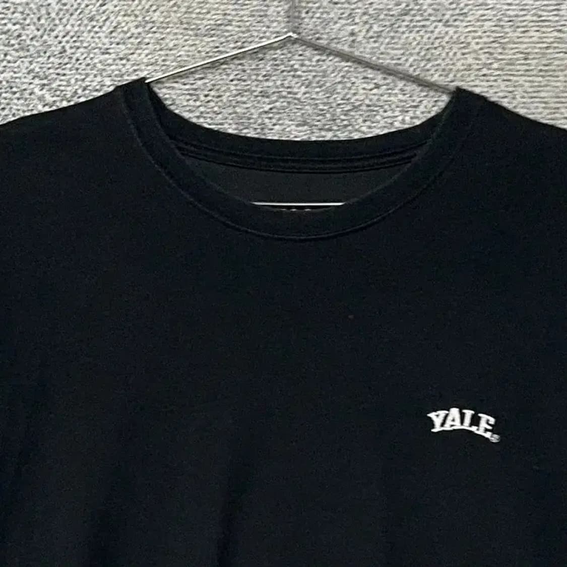 예일 블랙 로고 기능성 루즈핏 반팔 티 XXL 상품이미지3