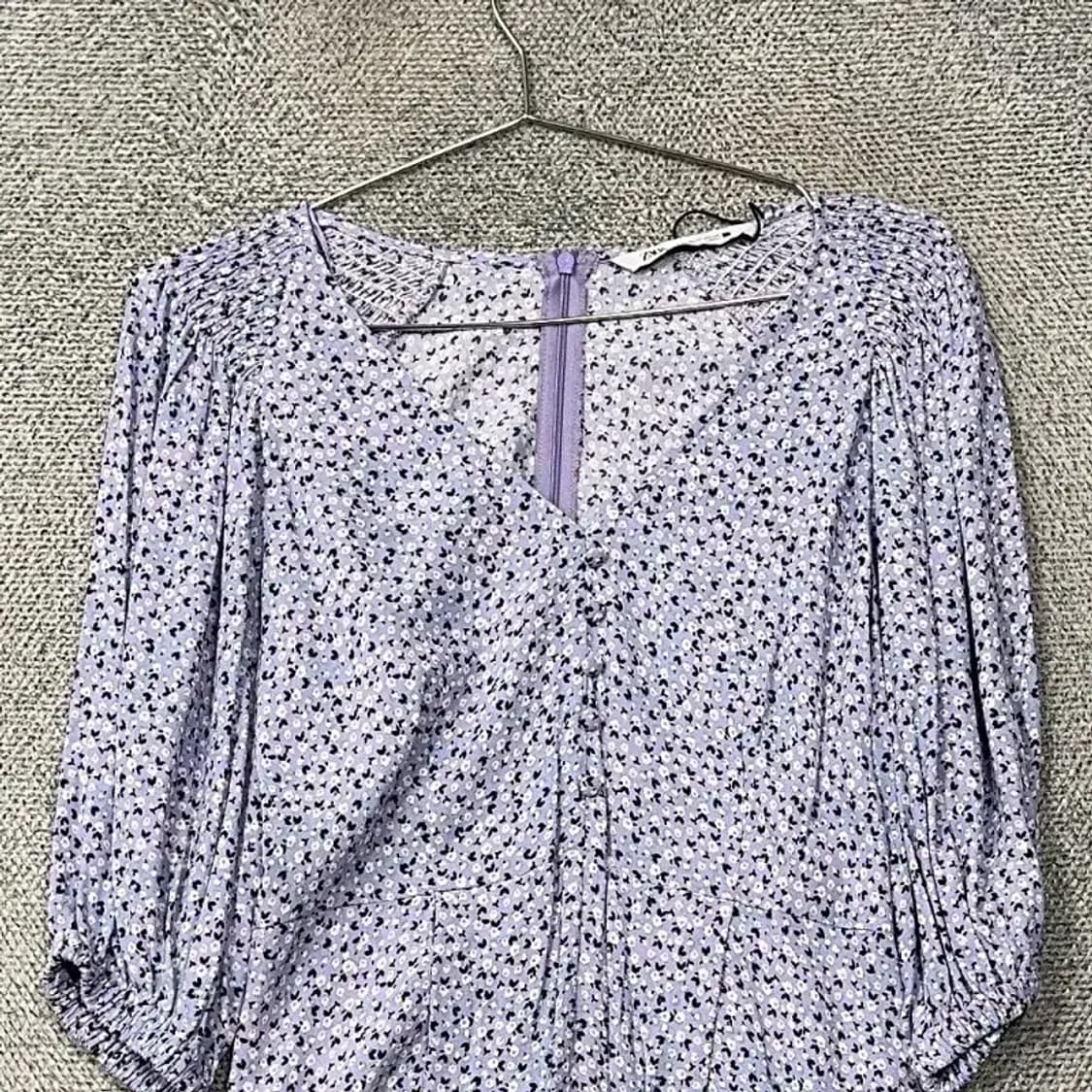 [새상품] 자라 플라워 라이트 퍼플 원피스 XS 상품이미지3