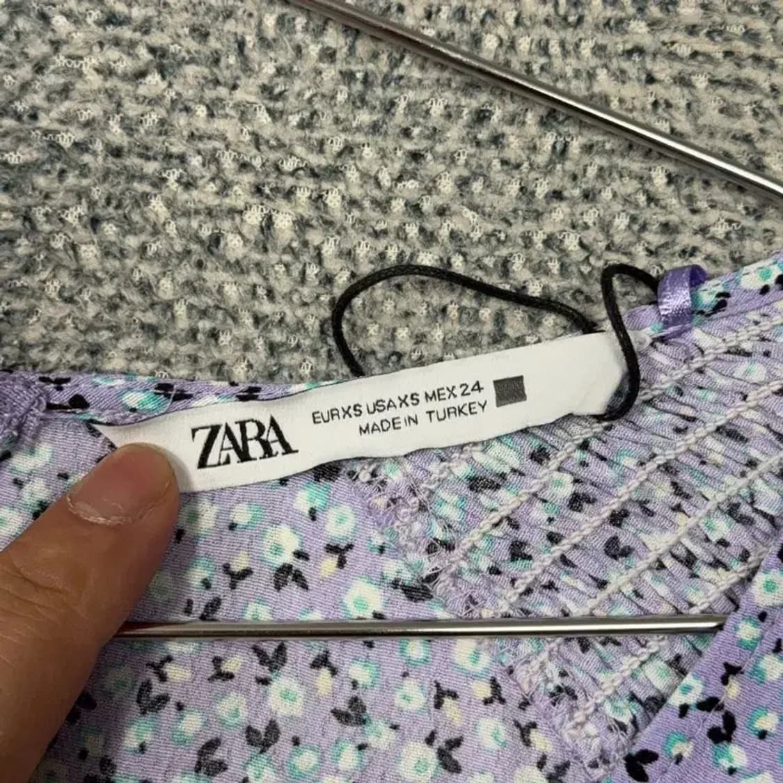 [새상품] 자라 플라워 라이트 퍼플 원피스 XS 상품이미지5