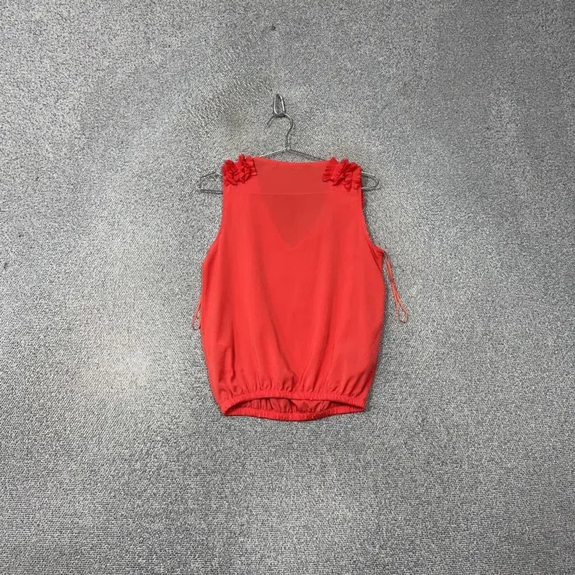 자라 여성 폴리에스터 레드 민소매 티 XS 상품이미지2