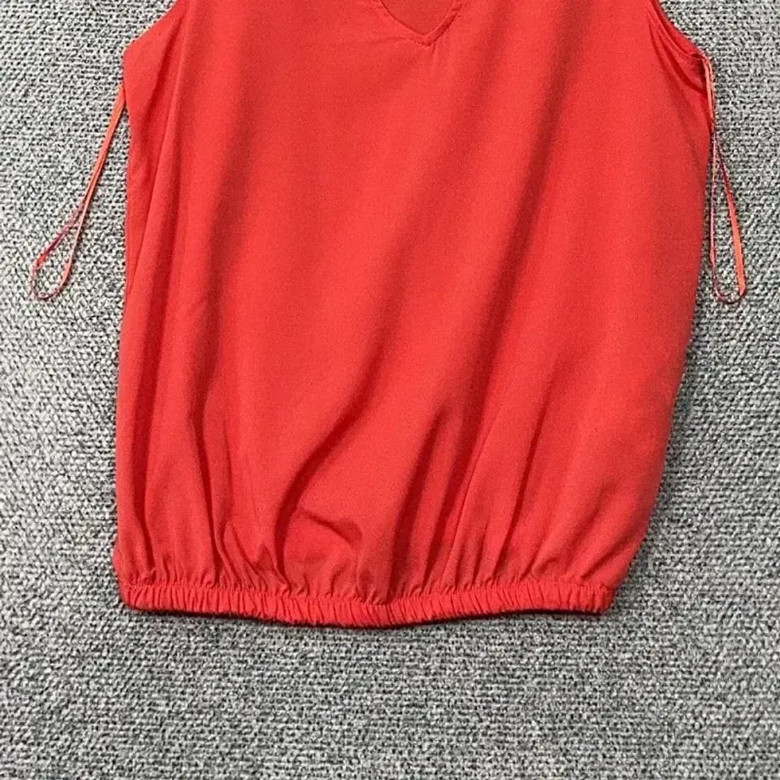 자라 여성 폴리에스터 레드 민소매 티 XS 상품이미지4