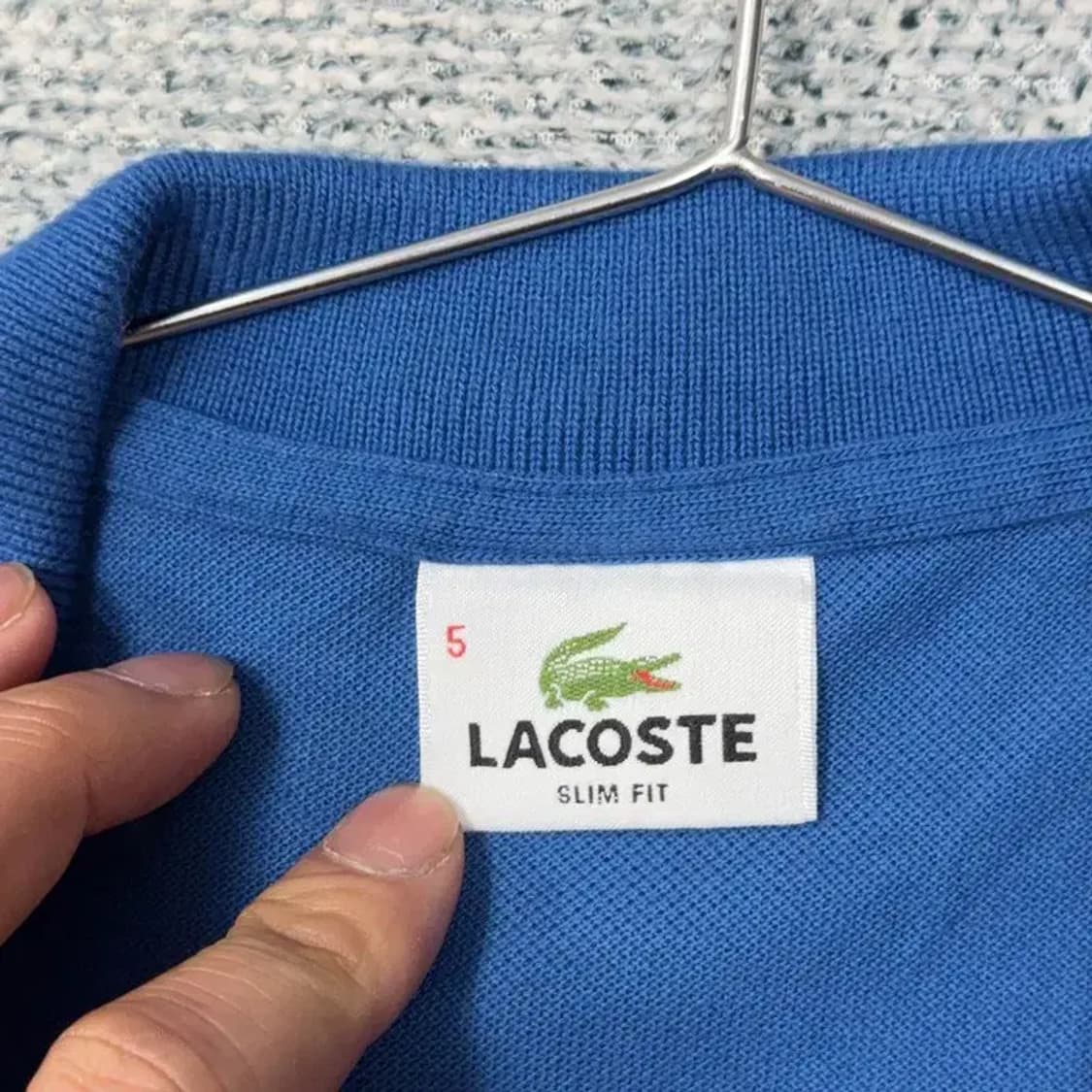 라코스테 슬림핏 블루 카라티 105 상품이미지3