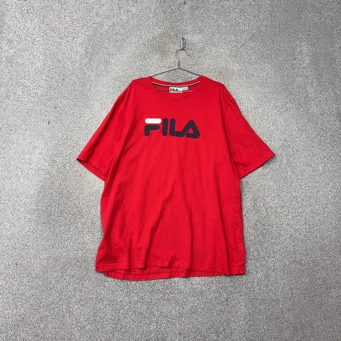 휠라 빅로고 프린팅 레드 반팔 티 4XL 상품이미지1