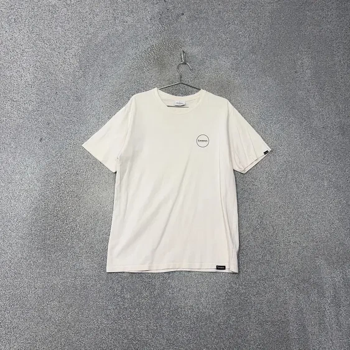 커버낫 화이트 로고 프린팅 루즈핏 반팔 티 L 상품이미지1