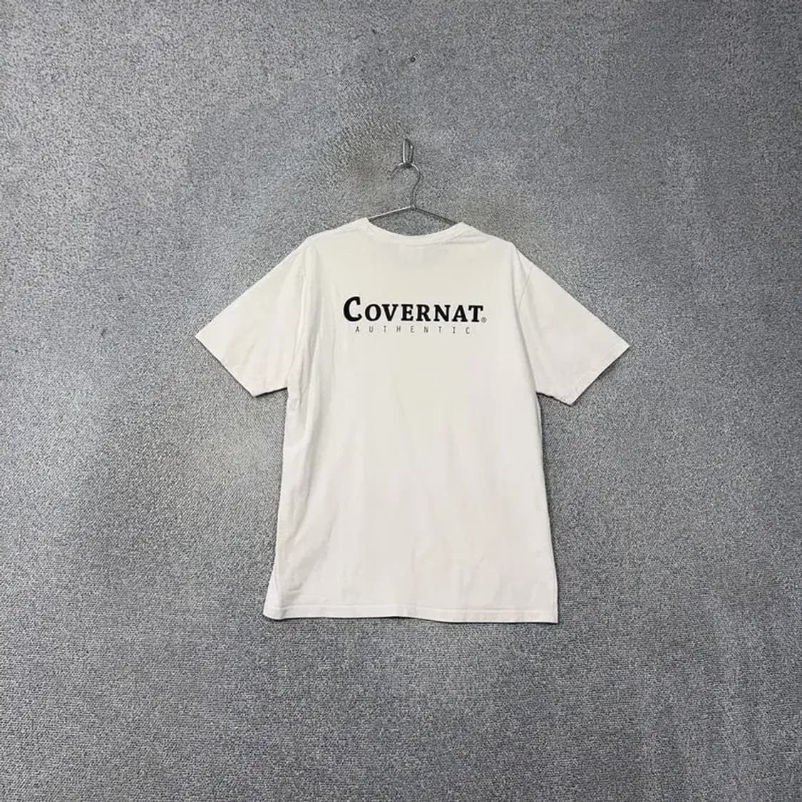 커버낫 화이트 로고 프린팅 루즈핏 반팔 티 L 상품이미지2