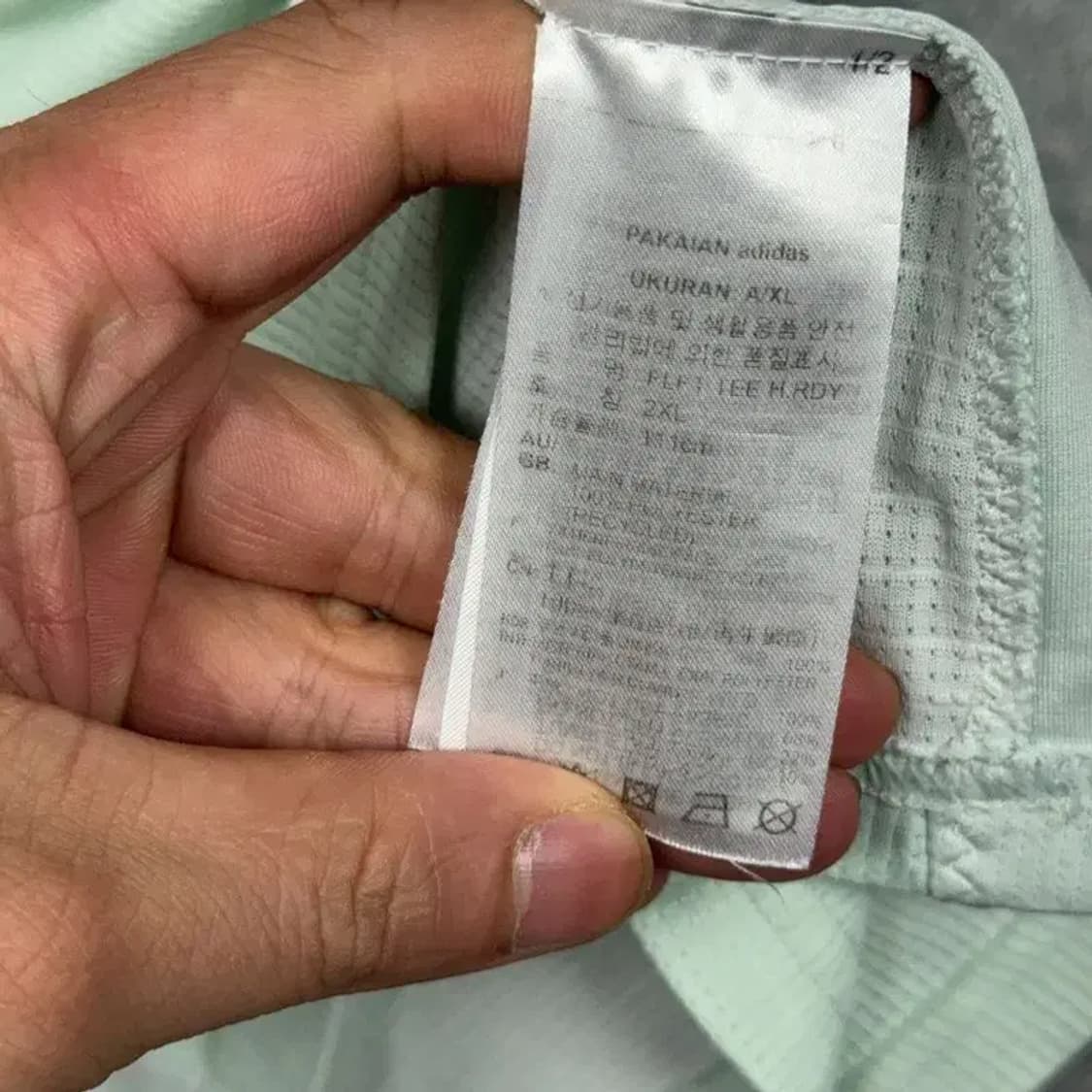 아디다스 로고 기능성 운동 반팔티 XL 상품이미지4