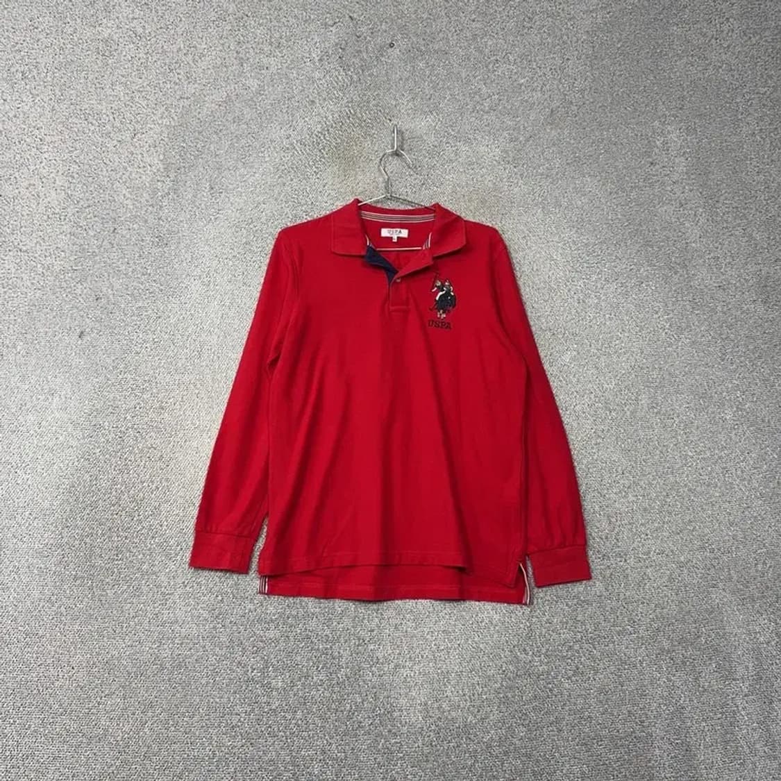 US 폴로 아쎈 로고 긴팔 카라티 L 상품이미지1