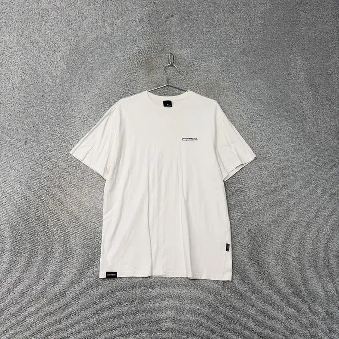그루브라임 로고 프린팅 화이트 반팔 티 M 상품이미지1