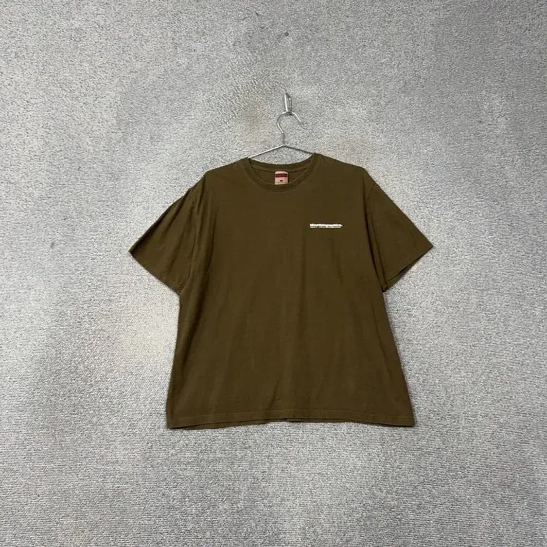 플루크 카키 오버핏 프린팅 반팔 티 L 상품이미지1