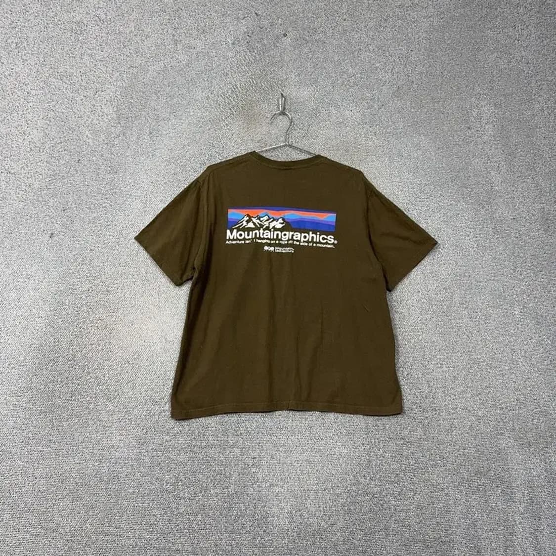 플루크 카키 오버핏 프린팅 반팔 티 L 상품이미지2