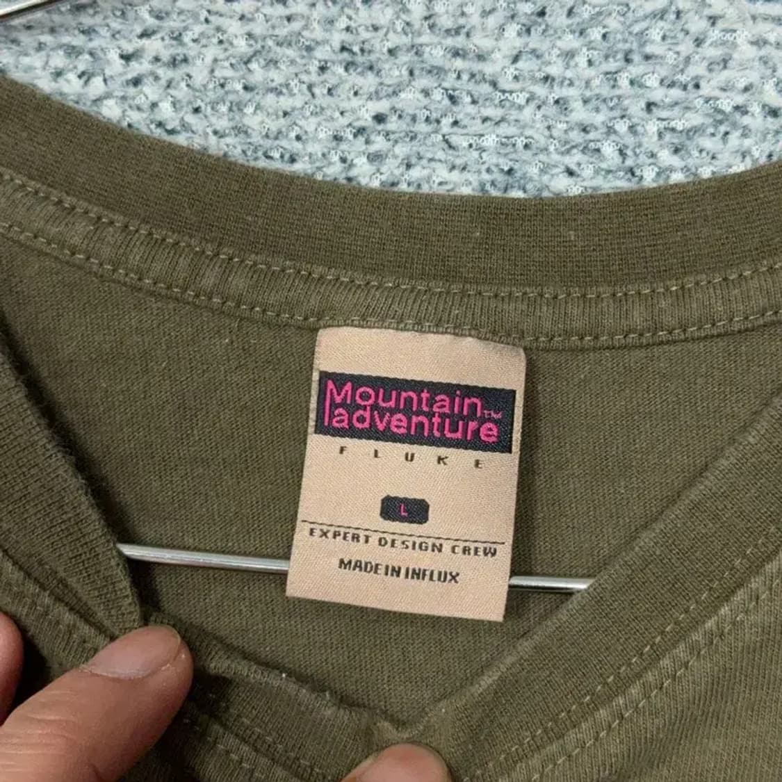 플루크 카키 오버핏 프린팅 반팔 티 L 상품이미지4