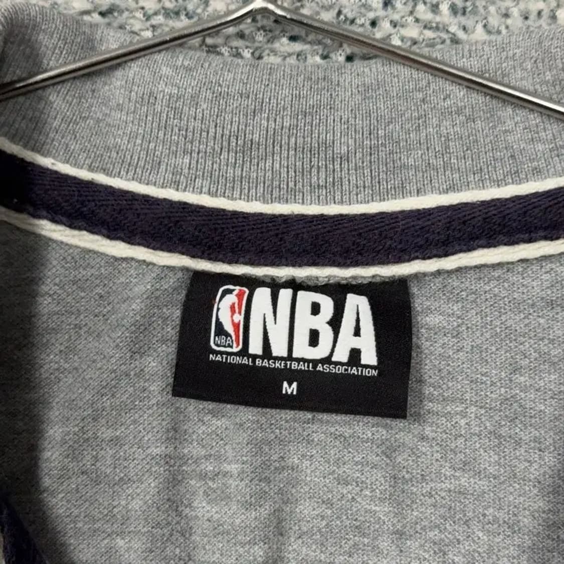 NBA 로고 남성 그레이 반팔 카라티 M 상품이미지5