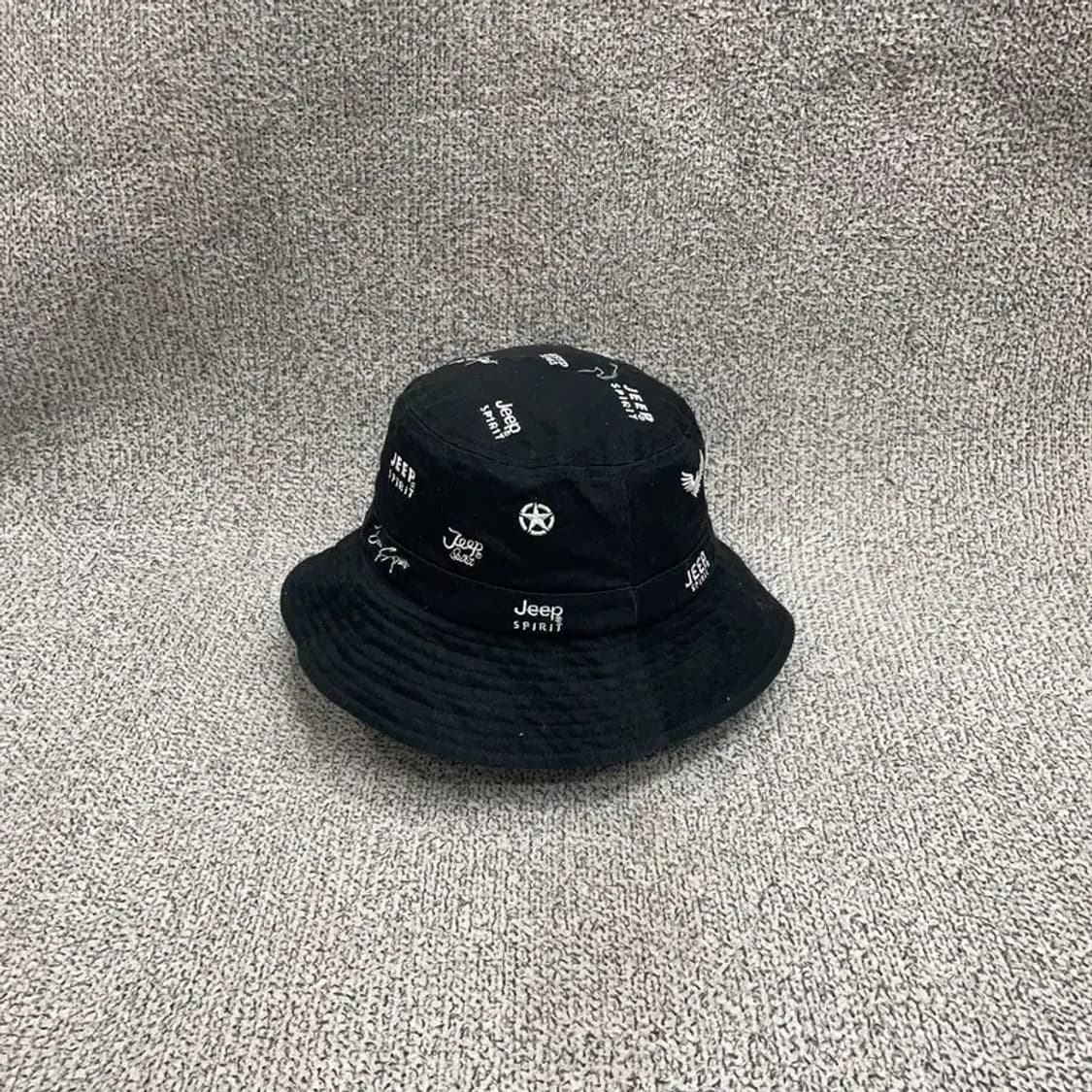 지프 블랙 빈티지 멀티 로고 버킷 햇 상품이미지3