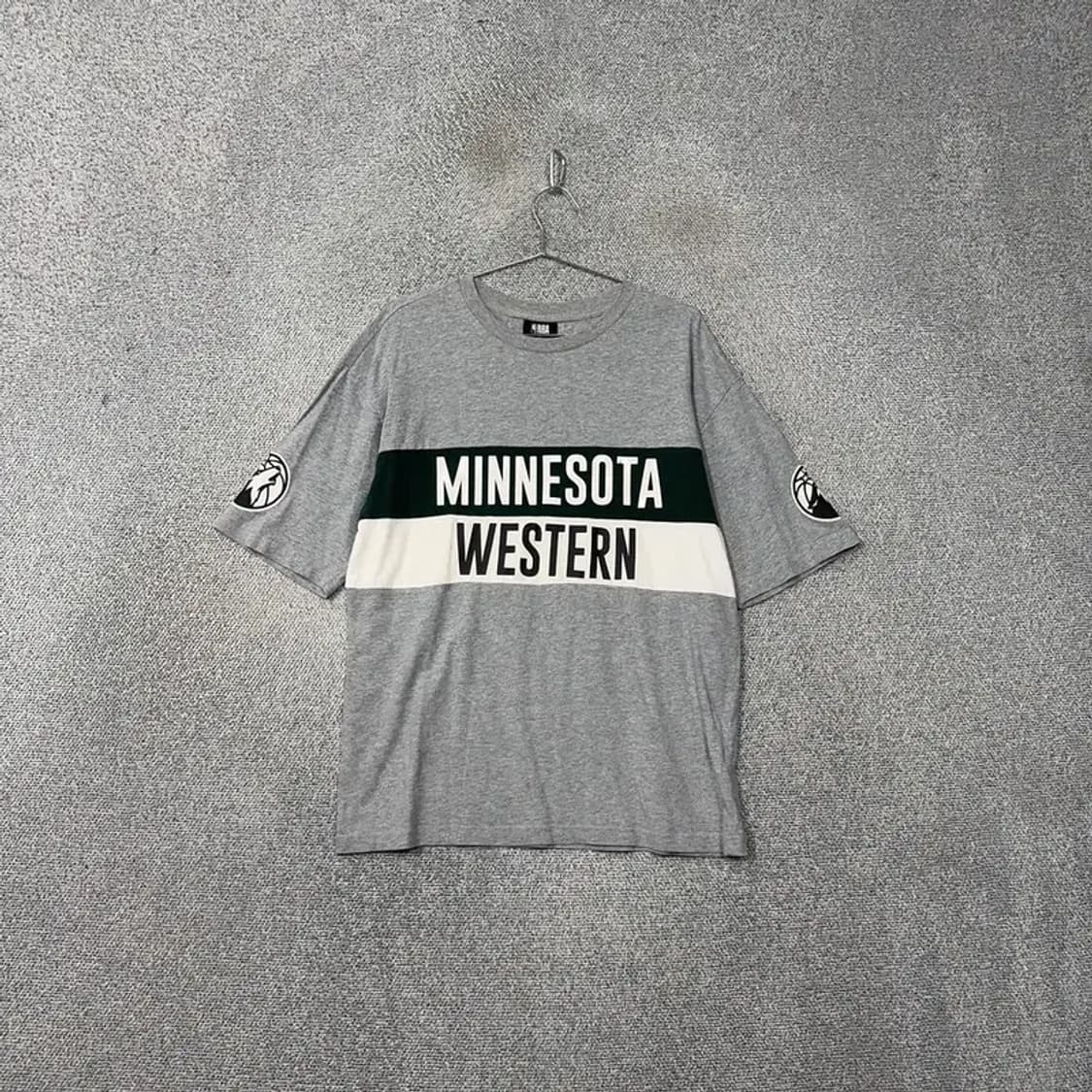 NBA 미네소타 프린팅 그레이 반팔티 M 상품이미지1