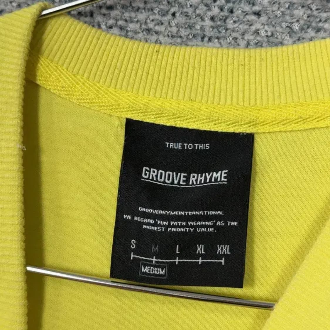 그루브라임 형광 로고 프린팅 박스핏 반팔티 M 상품이미지3