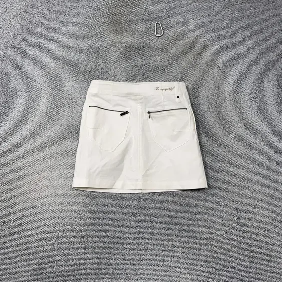 르꼬끄 스포츠 레더 포인트 화이트 미니스커트 65-88 상품이미지2