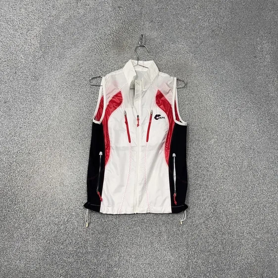 네파 화이트 로고 조끼 바람막이 M 상품이미지1