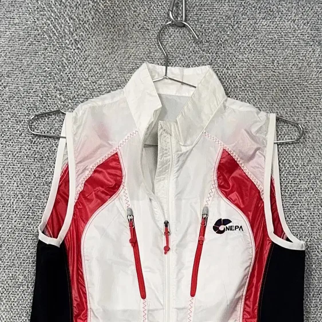 네파 화이트 로고 조끼 바람막이 M 상품이미지3