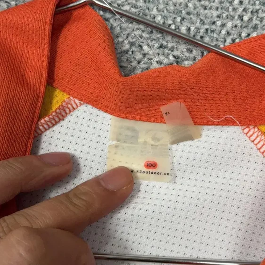 K2 멀티컬러 등산 기능성 반집업 긴팔티 100 상품이미지3