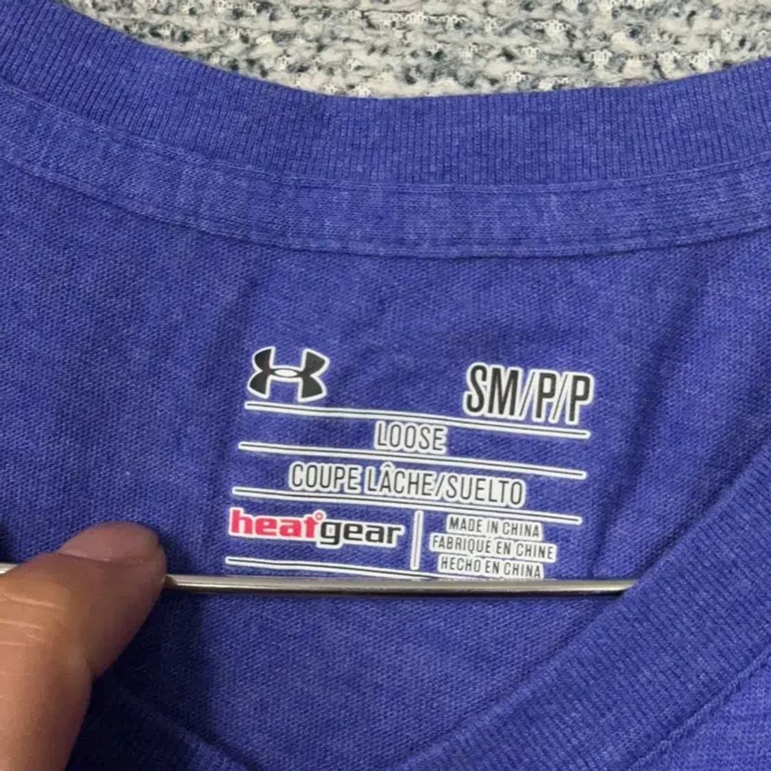 언더아머 프린팅 블루 반팔 티 SM/P/P 상품이미지3