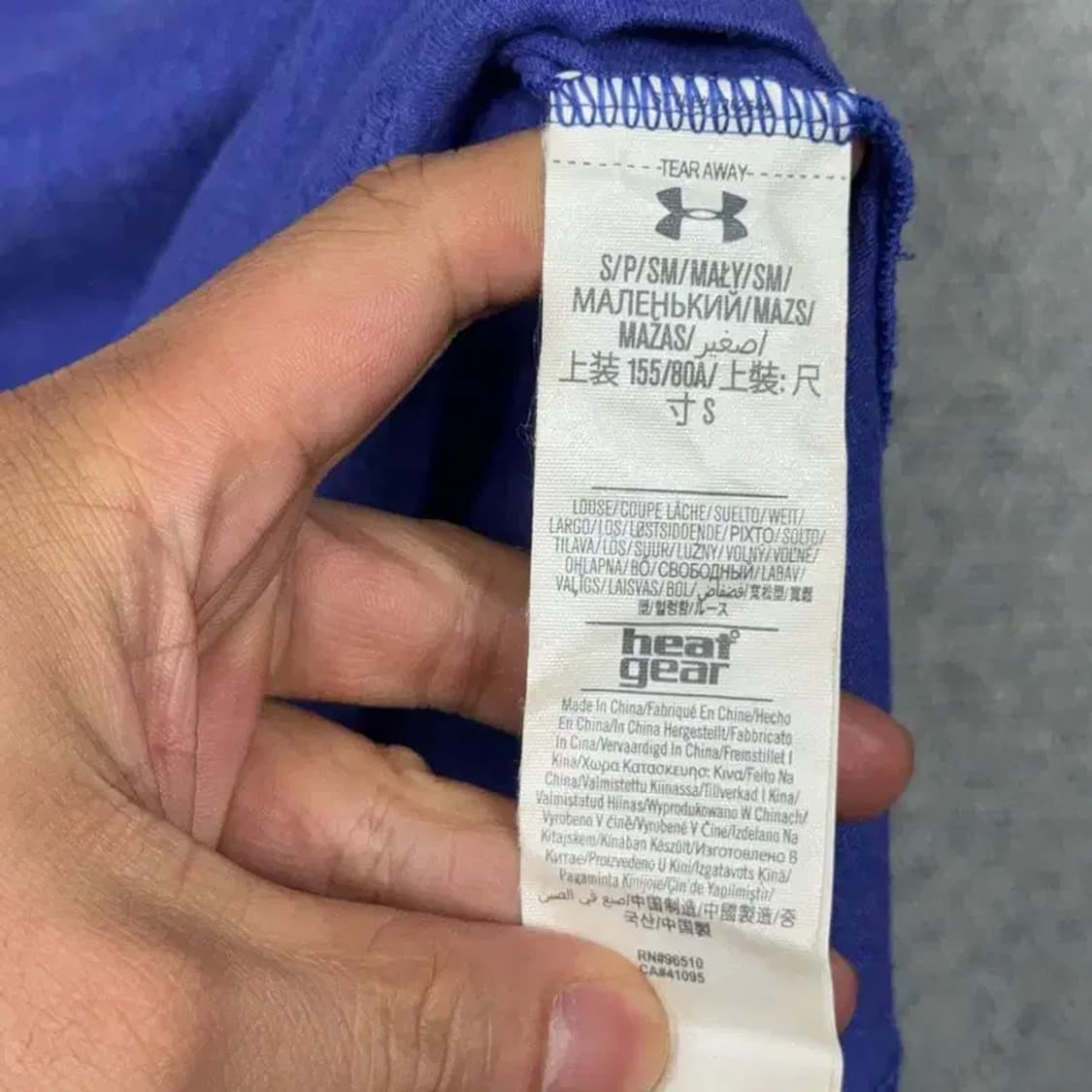 언더아머 프린팅 블루 반팔 티 SM/P/P 상품이미지4