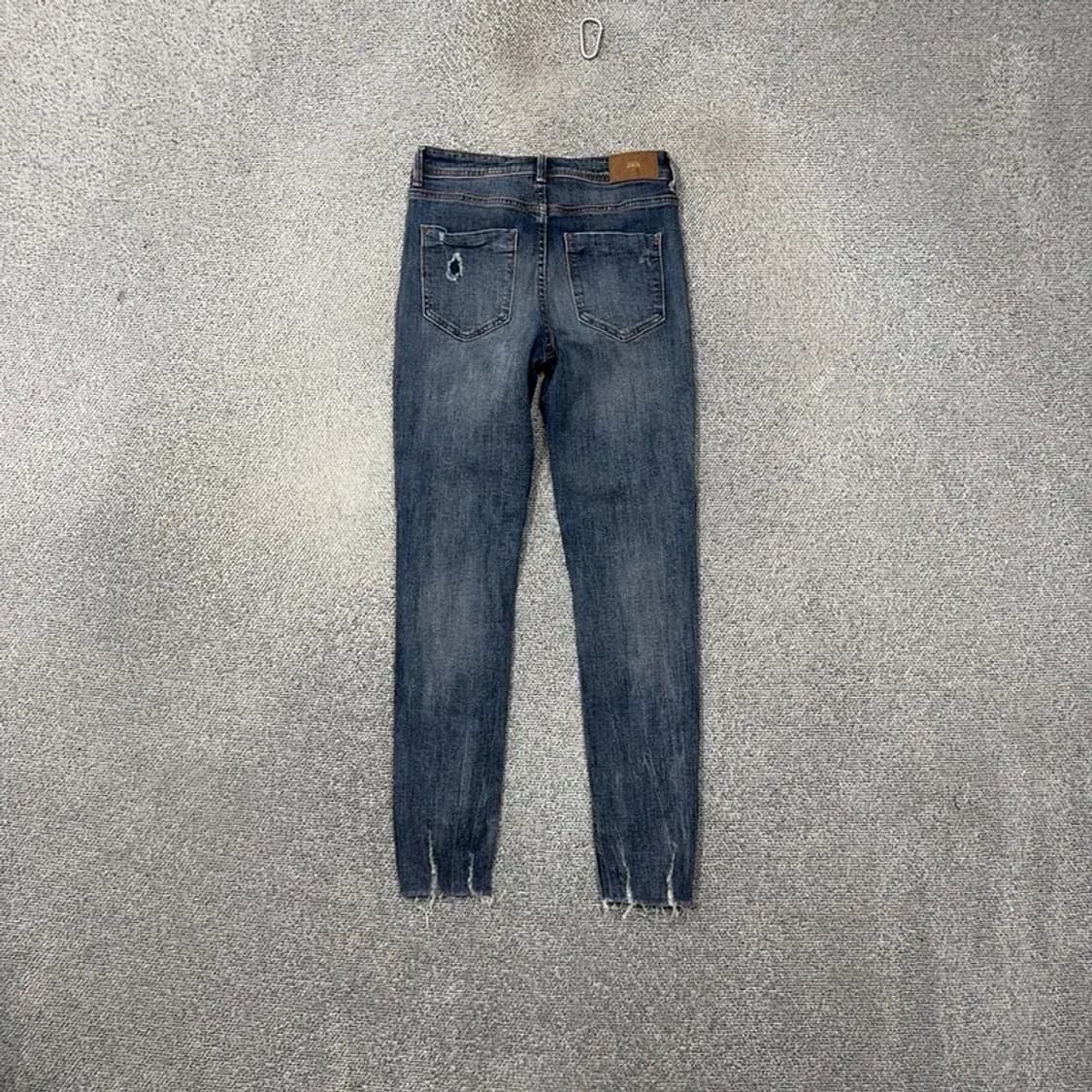 자라 블루 빈티지 크롭진 청바지 26 상품이미지2