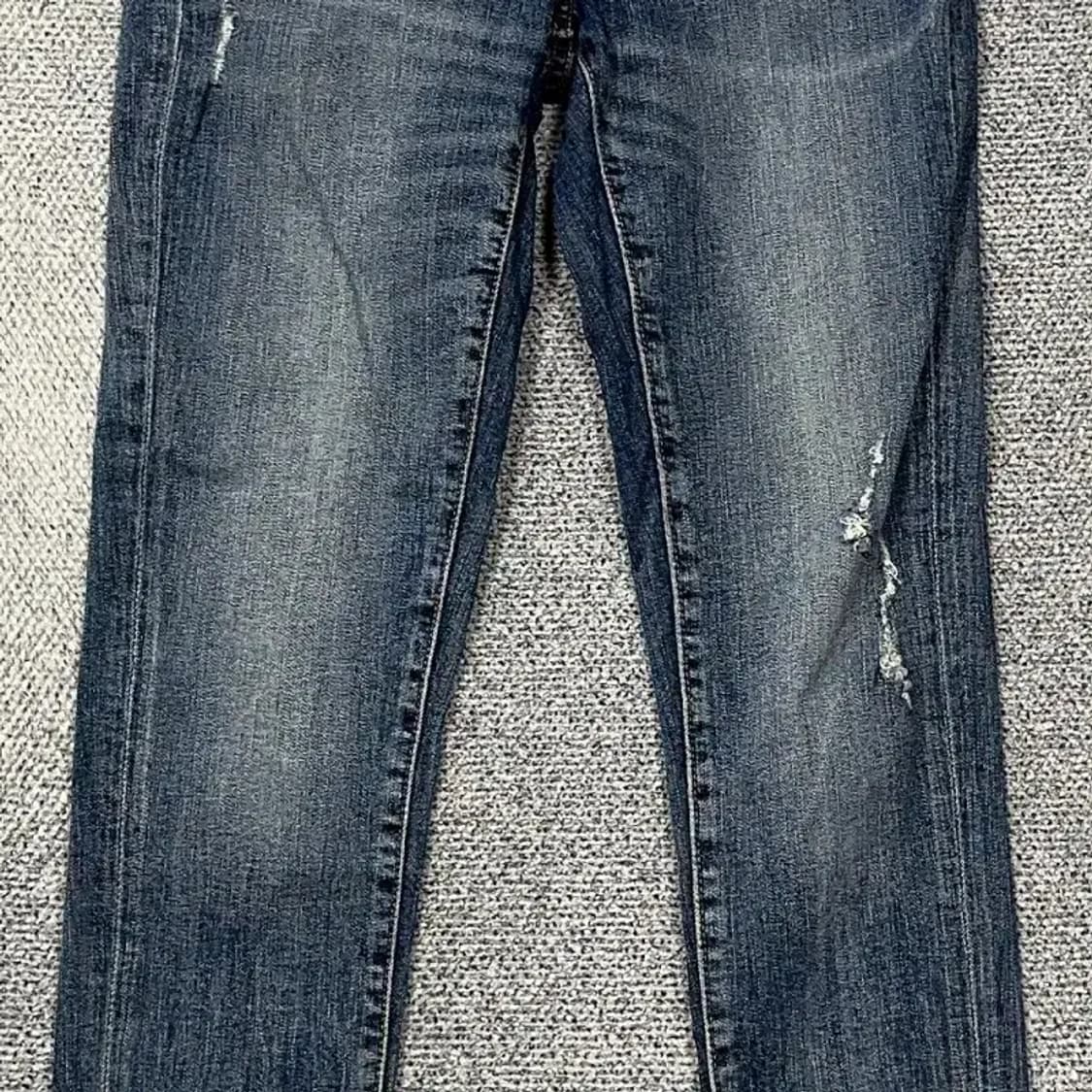 자라 블루 빈티지 크롭진 청바지 26 상품이미지4