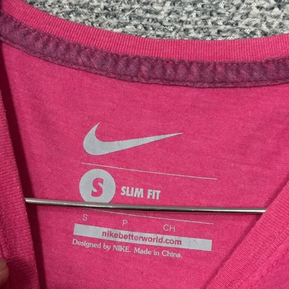 나이키 빅스우시 프린팅 핑크 반팔 티 S 상품이미지5