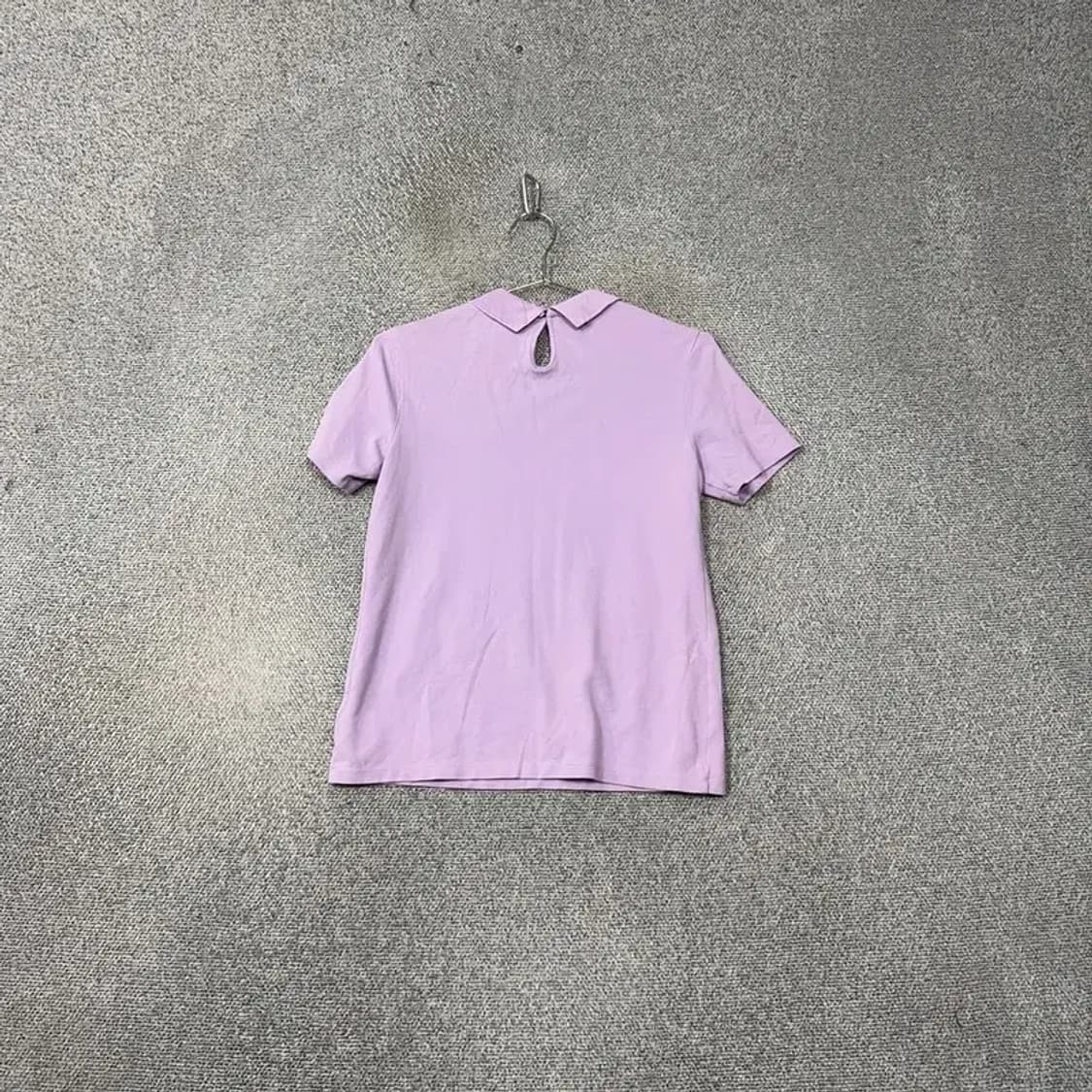 라코스테 라이트 퍼플 여성 로고 반팔 카라티 38 상품이미지2