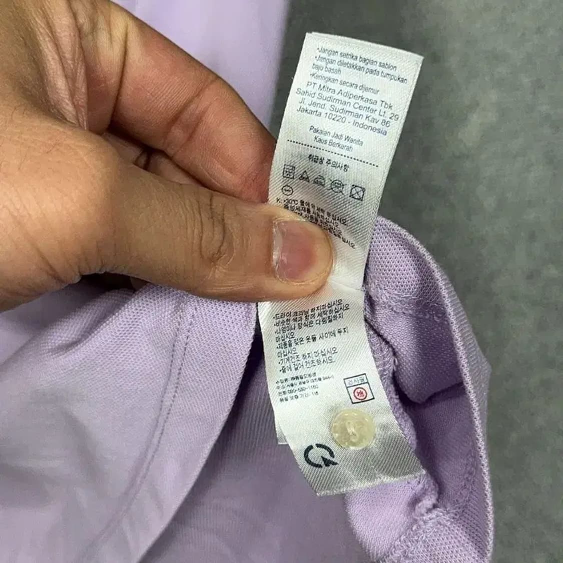 라코스테 라이트 퍼플 여성 로고 반팔 카라티 38 상품이미지5