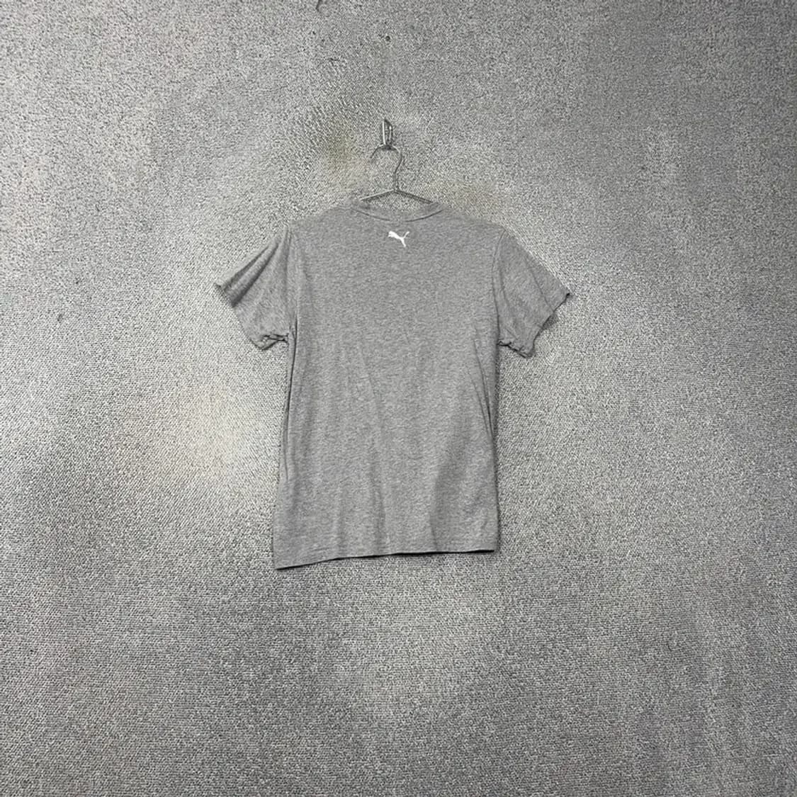 푸마 로고 라이트 그레이 반팔 티 M 상품이미지2