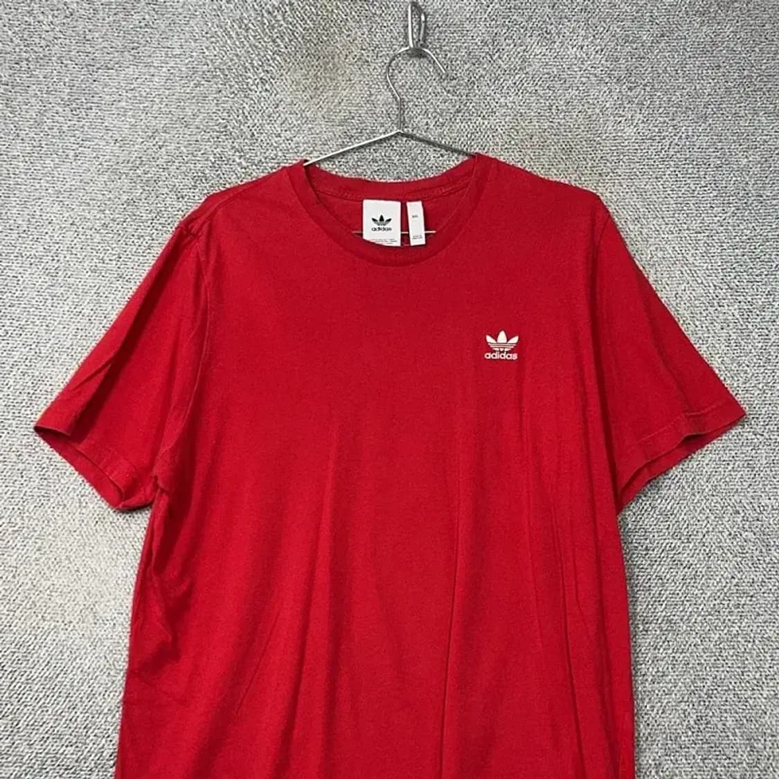아디다스 레드 불꽃 로고 오버 사이즈 반팔 티 4XL 상품이미지3